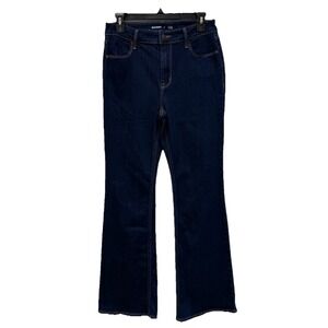 Old Navy High Rise Flare Jeans Womens Size 6 Dark Wash Stretch Denim Pants